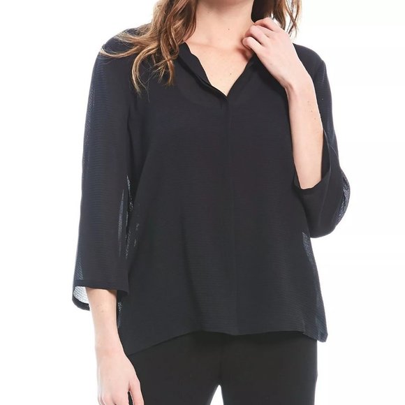 mandarin collar shirt eileen fisher blouses